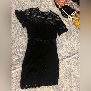 AQUA LACE MINI DRESS